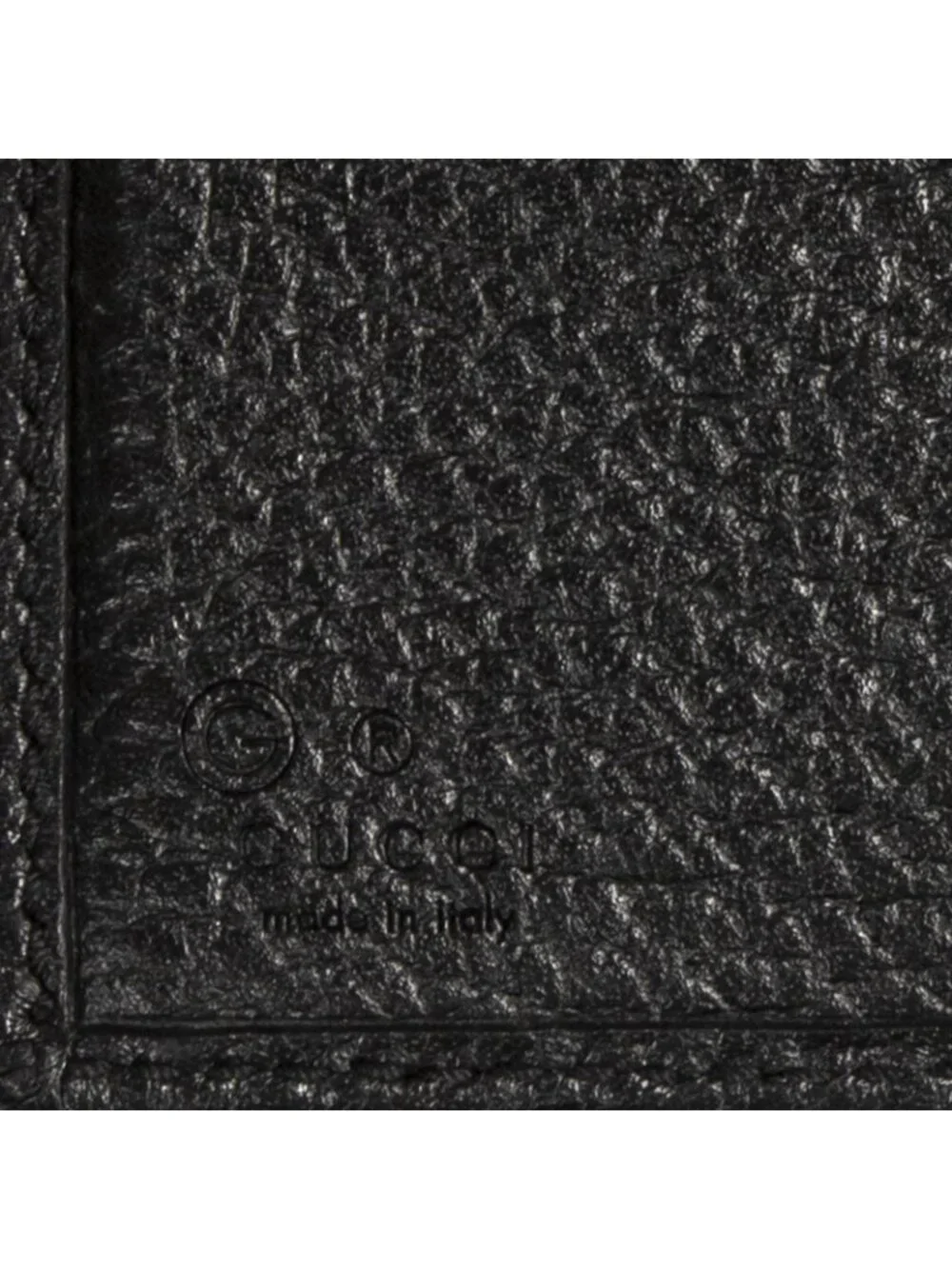 Gucci Interlocking Compact French Wallet Black Gray Calfskin Leather - Picture 5 of 5